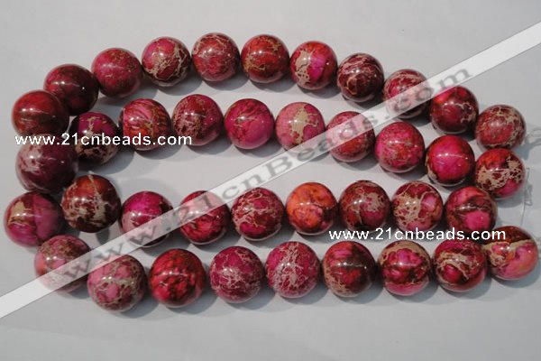 CDE764 15.5 inches 20mm round dyed sea sediment jasper beads