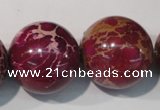 CDE765 15.5 inches 24mm round dyed sea sediment jasper beads