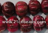 CDE767 15.5 inches 15*18mm pumpkin dyed sea sediment jasper beads