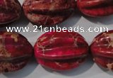 CDE769 15.5 inches 18*25mm star fruit shaped dyed sea sediment jasper beads