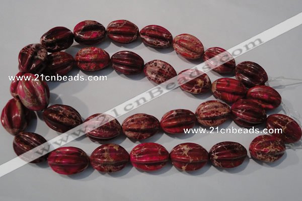 CDE769 15.5 inches 18*25mm star fruit shaped dyed sea sediment jasper beads