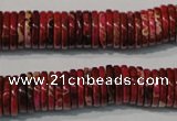 CDE773 15.5 inches 2*12mm dish dyed sea sediment jasper beads