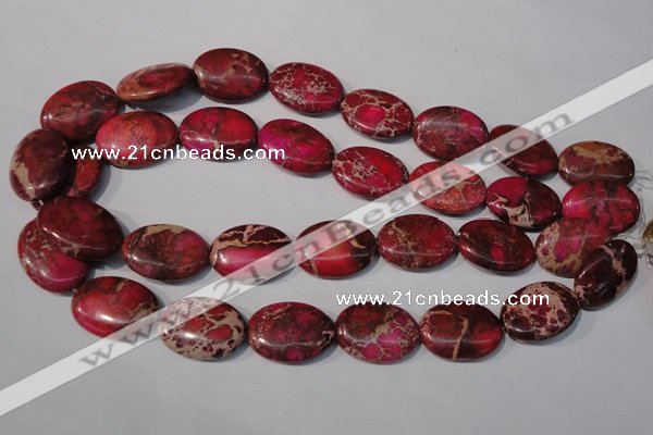 CDE783 15.5 inches 18*25mm oval dyed sea sediment jasper beads