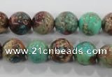 CDE805 15.5 inches 12mm round dyed sea sediment jasper beads wholesale