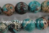 CDE806 15.5 inches 14mm round dyed sea sediment jasper beads wholesale