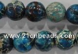 CDE807 15.5 inches 15mm round dyed sea sediment jasper beads wholesale