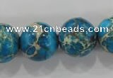 CDE808 15.5 inches 18mm round dyed sea sediment jasper beads wholesale