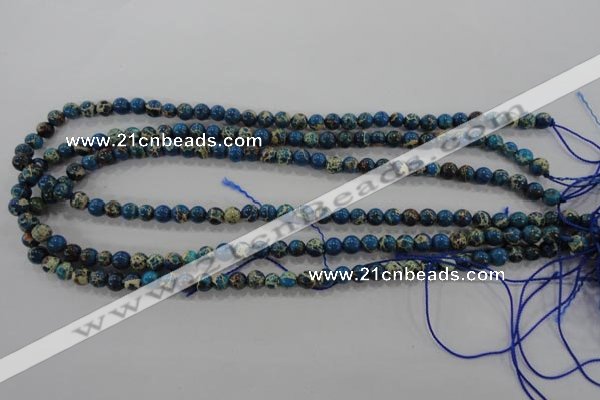 CDE811 15.5 inches 6mm round dyed sea sediment jasper beads wholesale