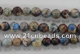 CDE812 15.5 inches 6mm round dyed sea sediment jasper beads wholesale