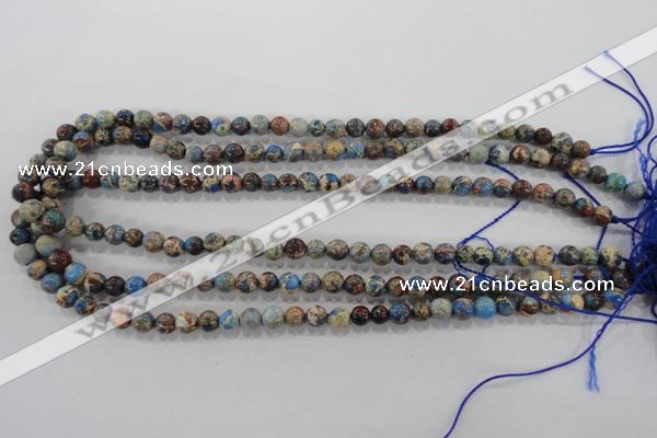 CDE812 15.5 inches 6mm round dyed sea sediment jasper beads wholesale