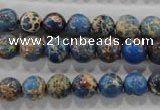 CDE813 15.5 inches 8mm round dyed sea sediment jasper beads wholesale