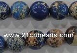 CDE816 15.5 inches 14mm round dyed sea sediment jasper beads wholesale