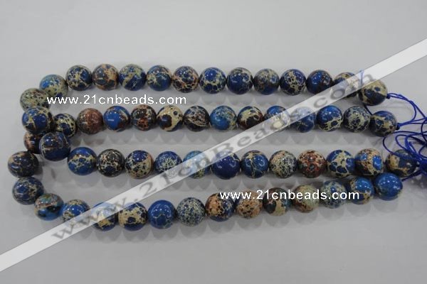 CDE816 15.5 inches 14mm round dyed sea sediment jasper beads wholesale