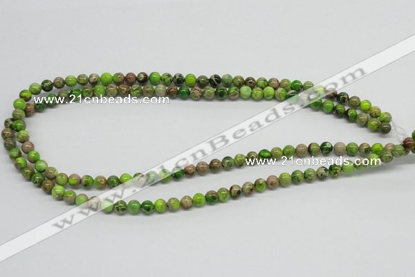 CDE82 15.5 inches 6mm round dyed sea sediment jasper beads