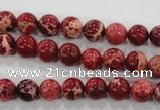 CDE821 15.5 inches 6mm round dyed sea sediment jasper beads wholesale