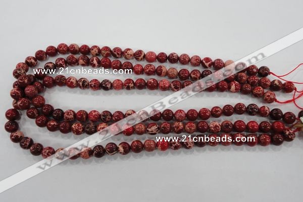 CDE822 15.5 inches 8mm round dyed sea sediment jasper beads wholesale