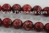 CDE823 15.5 inches 10mm round dyed sea sediment jasper beads wholesale