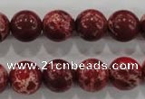 CDE825 15.5 inches 14mm round dyed sea sediment jasper beads wholesale