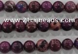 CDE832 15.5 inches 8mm round dyed sea sediment jasper beads wholesale