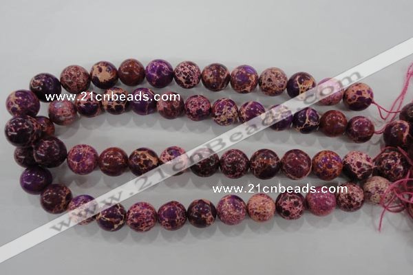 CDE835 15.5 inches 14mm round dyed sea sediment jasper beads wholesale