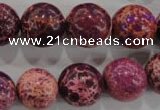 CDE836 15.5 inches 15mm round dyed sea sediment jasper beads wholesale