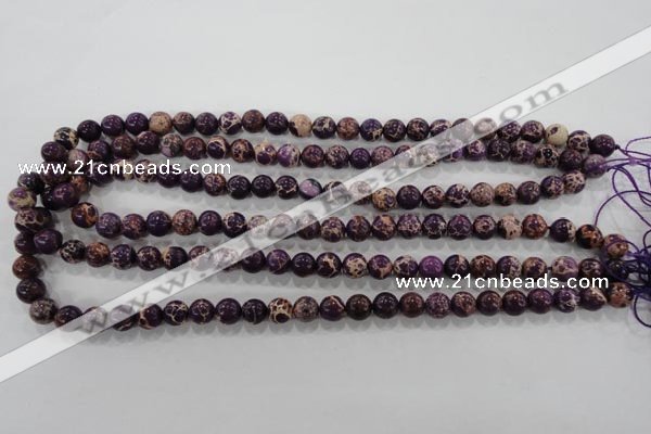 CDE842 15.5 inches 8mm round dyed sea sediment jasper beads wholesale