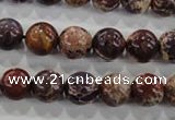 CDE843 15.5 inches 10mm round dyed sea sediment jasper beads wholesale