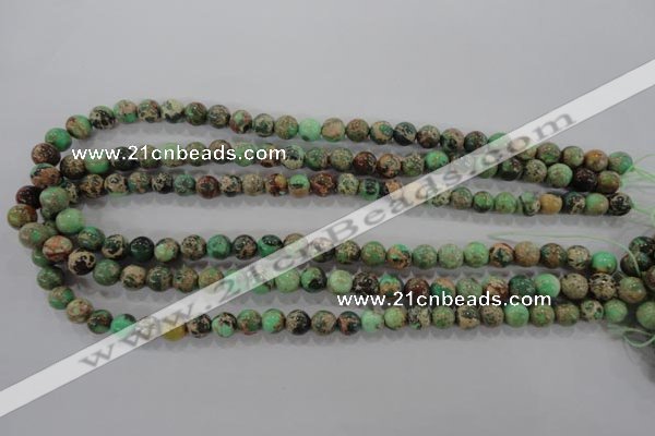 CDE852 15.5 inches 8mm round dyed sea sediment jasper beads wholesale