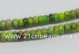 CDE86 15.5 inches 4*6mm rondelle dyed sea sediment jasper beads