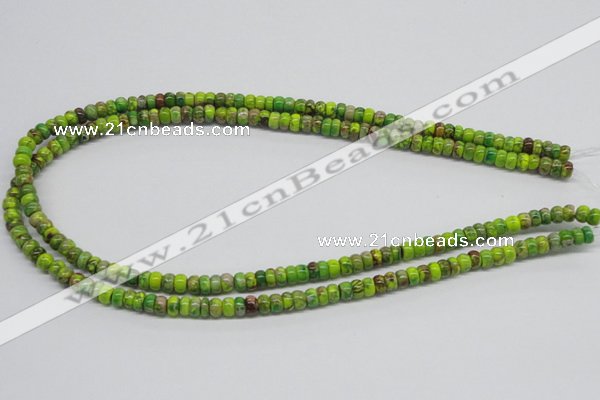 CDE86 15.5 inches 4*6mm rondelle dyed sea sediment jasper beads