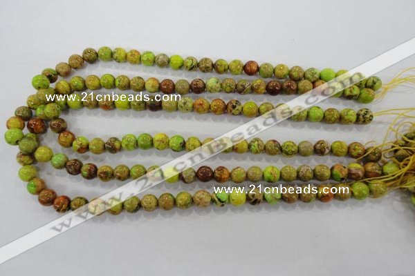 CDE862 15.5 inches 8mm round dyed sea sediment jasper beads wholesale