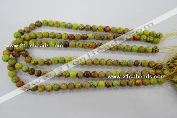 CDE863 15.5 inches 10mm round dyed sea sediment jasper beads wholesale