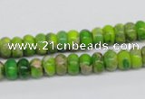 CDE87 15.5 inches 5*8mm rondelle dyed sea sediment jasper beads