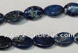 CDE913 15.5 inches 10*14mm oval dyed sea sediment jasper beads