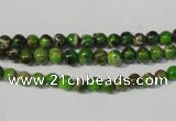 CDE920 15.5 inches 4mm round dyed sea sediment jasper beads