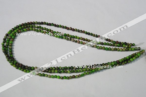 CDE920 15.5 inches 4mm round dyed sea sediment jasper beads