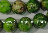 CDE923 15.5 inches 16mm round dyed sea sediment jasper beads