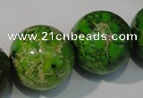 CDE925 15.5 inches 24mm round dyed sea sediment jasper beads