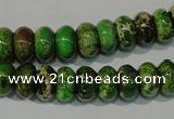 CDE927 15.5 inches 6*10mm rondelle dyed sea sediment jasper beads