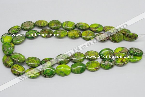 CDE93 15.5 inches 15*20mm oval dyed sea sediment jasper beads