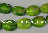 CDE940 15.5 inches 12*16mm oval dyed sea sediment jasper beads