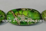 CDE942 15.5 inches 30*40mm oval dyed sea sediment jasper beads