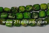 CDE944 15.5 inches 8*8mm square dyed sea sediment jasper beads