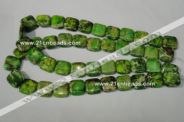 CDE946 15.5 inches 18*18mm square dyed sea sediment jasper beads