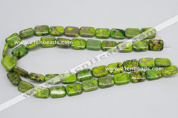 CDE95 15.5 inches 13*18mm rectangle dyed sea sediment jasper beads