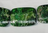 CDE975 15.5 inches 22*30mm rectangle dyed sea sediment jasper beads