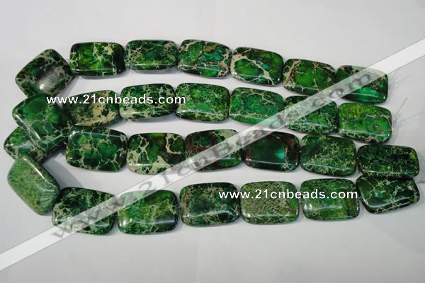 CDE975 15.5 inches 22*30mm rectangle dyed sea sediment jasper beads