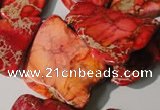 CDE982 15 inches 20*30mm – 25*40mm freeform dyed sea sediment jasper beads