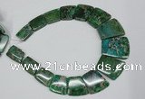 CDE994 Top drilled 18*25mm - 27*35mm trapezoid sea sediment jasper beads