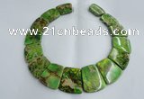 CDE995 Top drilled 18*25mm - 27*35mm trapezoid sea sediment jasper beads